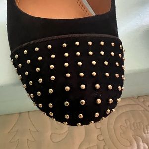 Black Suede Pumps. Size 8